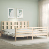 Bed Frame without Mattress 200x200 cm Solid Wood 3194136