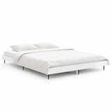 Bed Frame without Mattress High Gloss White 135x190 cm Double 832287