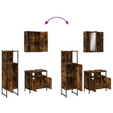 ZNTS 3 Piece Bathroom Cabinet Set Smoked Oak Engineered Wood 3214757