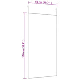 Door Mirror Gold 50x100 cm Glass and Aluminium 327420