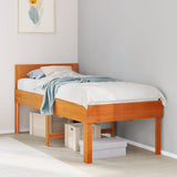Bed Frame without Mattress Wax Brown 90x200 cm Solid Wood Pine 855740