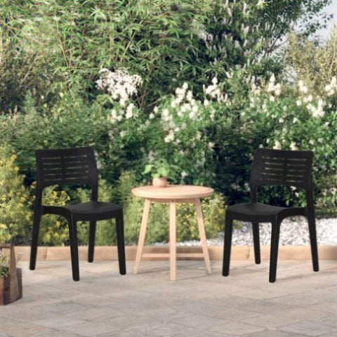Garden Chairs 2 pcs Anthracite Polypropylene 317728