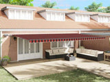 Retractable Awning Orange and brown 600 x 300 cm Fabric 3331594