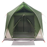 Tunnel Tent with Roof Green 8-Person Polyester and Steel 42028657