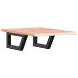 Basin Shelf Wall Mounted Steel and Solid Wood Oak 3302559