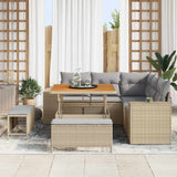 Garden Sofa Set with Cushion 8 pcs Beige and Light Grey 3363947