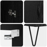 Highboard Black Oak 34.5 x 34 x 90 cm Engineered Wood 3402733