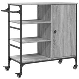 Kitchen Trolley Grey Sonoma 87.5x38.5x84.5 cm Engineered Wood 842389