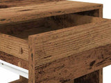 Bedside Cabinets with Drawer 2 pcs Old Wood 35x34x66.5 cm 858728