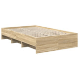 Bed Frame Sonoma Oak 120 x 190 cm Engineered Wood 3408867