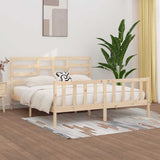 Bed Frame without Mattress 200x200 cm Solid Wood Pine 3107633