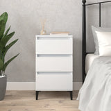 ZNTS Bedside Cabinet White 40x35x70 cm Engineered Wood 819668