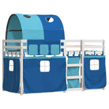 Bunk Bed without Mattress Blue 90x200 cm Solid Wood Pine 3283986
