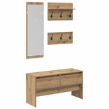 Hallway Furniture Set 4 pcs Artisian Oak Engineered Wood 871528