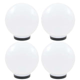LED Bowl Lamps 4 pcs Spherical 25 cm PMMA 277142