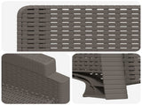 Reclining Garden Chair Rattan Look Light Grey PP 8011995
