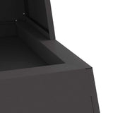 Fire Pit Black 60 x 35 x 100 cm Steel 858938