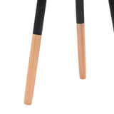 Side Table Set of 2 Black Solid pinewood legs, MDF top Small 244735
