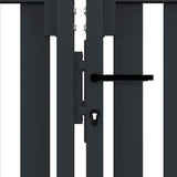 Double Door Fence Gate Steel 300x125 cm Anthracite 146352