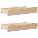 ZNTS Bed Frame without Mattress 200x200 cm Solid Wood Pine 3301522