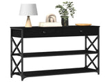 Console Table Black oak 100 x 28 x 75 cm 863529