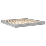 Bookcase Bed Grey sonoma 180 x 200 cm Engineered wood 3335748