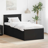 Daybed with Drawer Manual Black 100 x 200 cm Engineered Wood 3408516