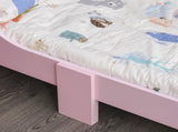 Kids Toddler Bed Princess Crown Theme Safety Side Rails Slats Home Bedroom Furniture Boys Girls 3-6 T3398P347662