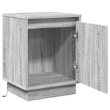 Bedside Cabinet 2 pcs Grey 39 x 34.5 x 50 cm Engineered wood 869605