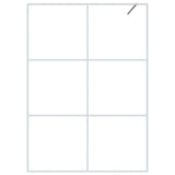 Walk-in Shower Wall White 140x195 cm Clear ESG Glass 152124