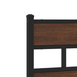 Replace Headboard Brown Oak 120 cm Steel and Engineered Wood 4017182