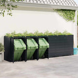 Wheelie Bin Storage for 6 Bins Black 408 x 77.5 x 121.5 cm 3394742