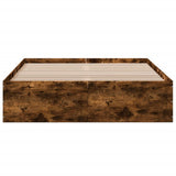 Bed Frame without Mattress Smoked Oak 120x200 cm 3281025