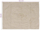 Area Rugs Natural and White 160 x 160 cm Jute 42010606