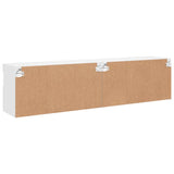 TV Wall Cabinets with LED Lights 2 pcs White 80x30x40 cm 837198