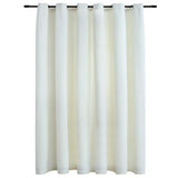 Blackout Curtain with Metal Rings Velvet Cream 290x245 cm 134515