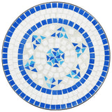 Mosaic Bistro Table Blue and White 50x70 cm Ceramic 4003399