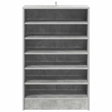 Shoe Cabinet Concrete Grey 60x35x92 cm Engineered Wood 808949