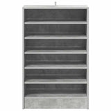 Shoe Cabinet Concrete Grey 60x35x92 cm Engineered Wood 808949