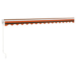 Retractable Awning Orange and Brown 4.5x3 m Fabric and Aluminium 3154444