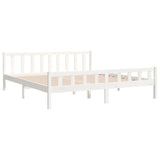 Bed Frame without Mattress White Solid Wood 160x200 cm 810690