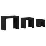 Nesting Tables 3 pcs Black Oak Engineered Wood 862070
