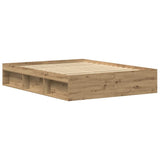 Bed Frame without Mattress Artisan Oak 150x200 cm Engineered Wood 3329313