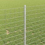 Fence Posts Height Adjustable Manual 88 pcs Silver 140 cm Steel 3335955