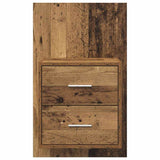 Wall-mounted Bedside Cabinet 2 pcs Old Wood 48.5 x 32.5 x 80 cm 880486