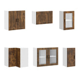 11 Piece Kitchen Cabinet Set "Porto" Smoked Oak Engineered Wood 3314906