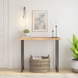 Table Top 80x40x2.5 cm Rectangular Solid Wood Acacia Live Edge 370250