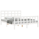 Bed Frame without Mattress White 160x200 cm Solid Wood Pine 3192112