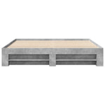 Bed Frame without Mattress Concrete Grey 200x200cm Engineered Wood 3295446