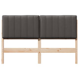 Upholstered Headboard with Headboard Brown and Dark Grey 140 cm 880179